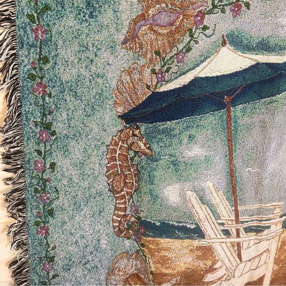 Kathy Hatch Beach Scene Tapestry Throw Blanket - Picture 3 of 10